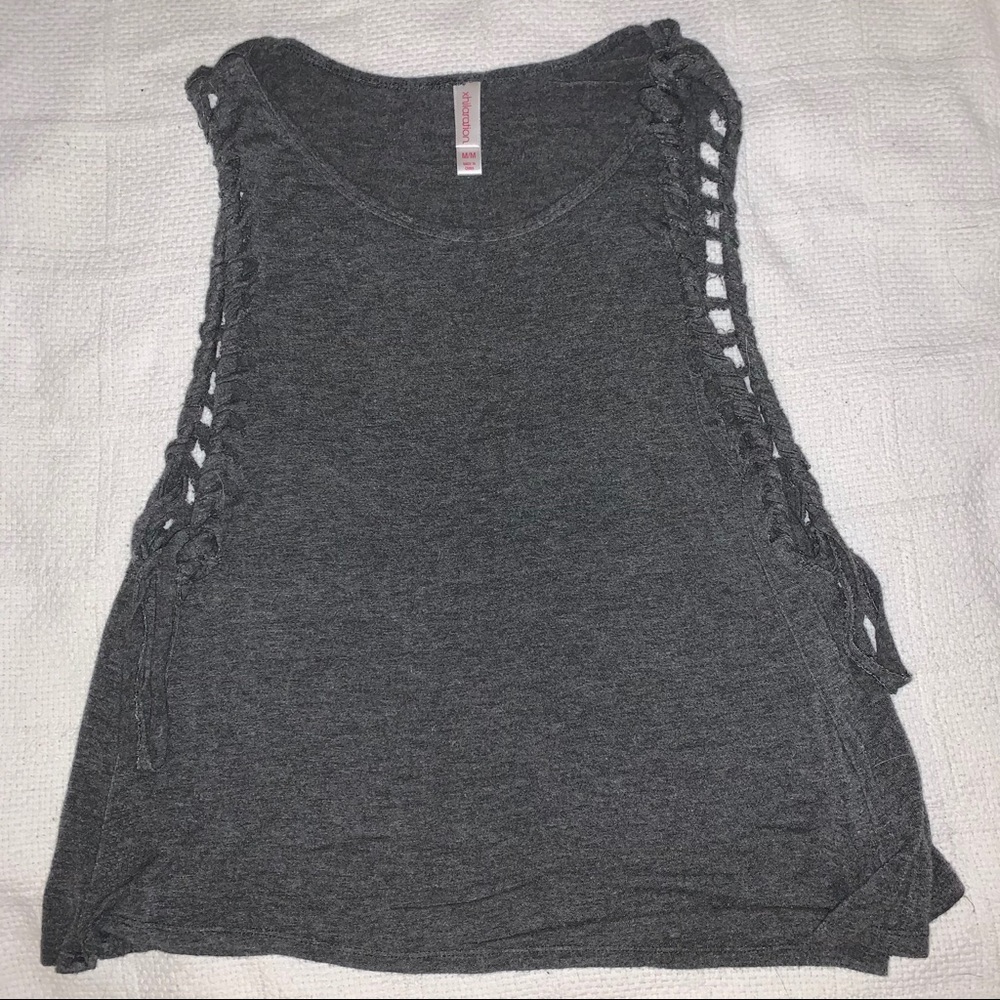 M xhilaration (target) dark gray bro-tank top